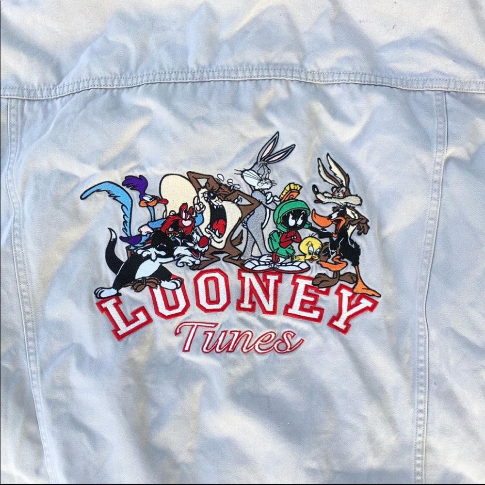 Looney Tunes khaki denim Jacket - Picture 2 of 5